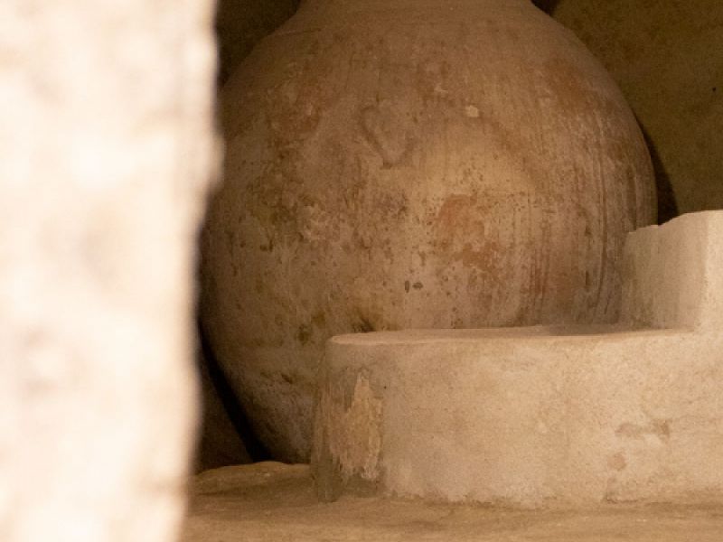 Recipientes de la cueva bodega